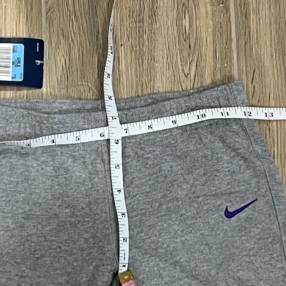 Nike Sweat Pants Leggings Girls Medium Track Gray Purple Just Do It NWT Joggers - Picture 8 of 13